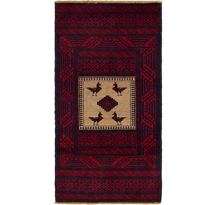 2' 9 x 5' 2 Balouch Persian Rug