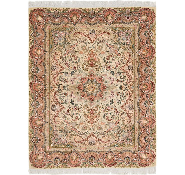 5' x 6' 3 Tabriz Persian Square Rug