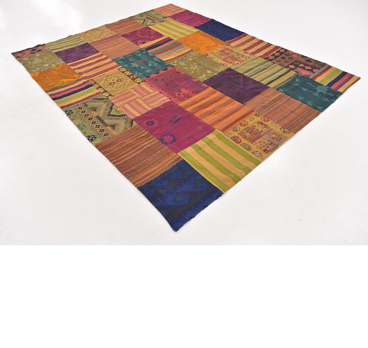 6' 10 x 8' 6 Kilim Patchwork Rug