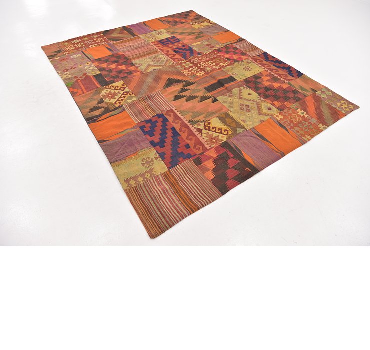6' 6 x 8' Kilim Patchwork Rug