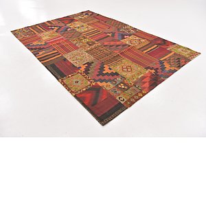 6' 7 x 9' 10 Kilim Patchwork Rug