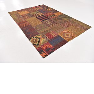 6' 7 x 9' 7 Kilim Patchwork Rug