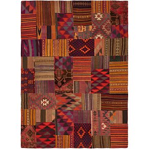 6' 10 x 9' 7 Kilim Patchwork Rug