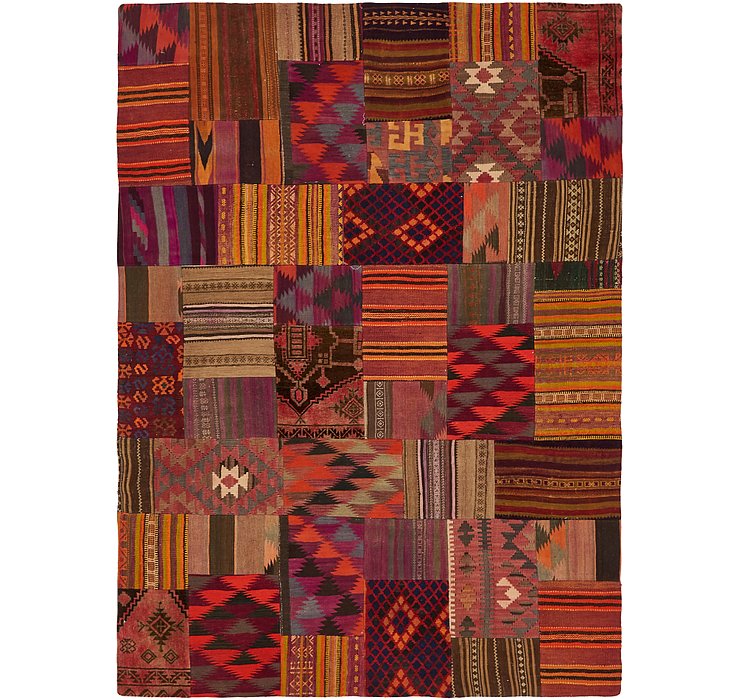 6' 10 x 9' 7 Kilim Patchwork Rug