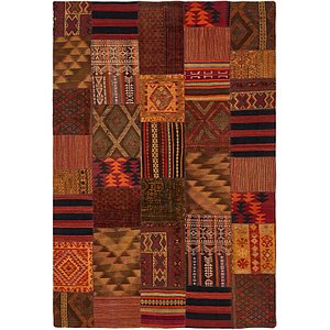 6' 7 x 9' 10 Kilim Patchwork Rug