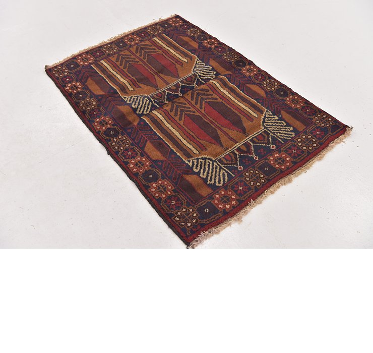 3' 2 x 4' 4 Balouch Persian Rug