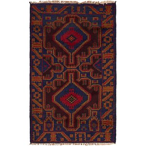 2' 9 x 4' 6 Balouch Persian Rug