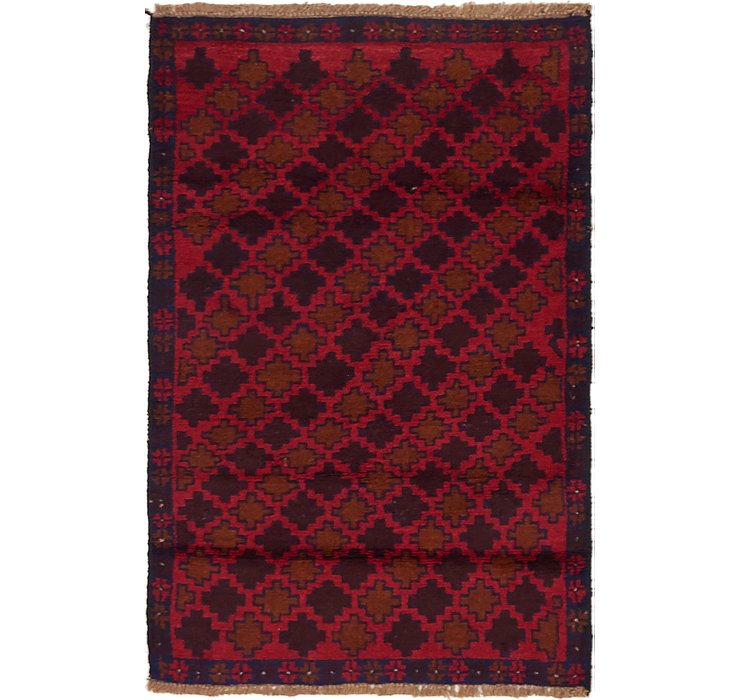 3' x 4' 6 Balouch Persian Rug