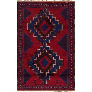 3' x 4' 10 Balouch Persian Rug
