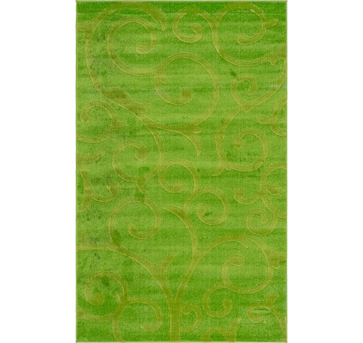 5' x 8' Floral Frieze Rug