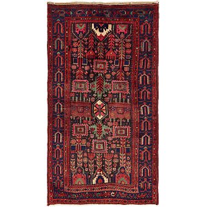 HandKnotted 3' 10 x 7' 2 Hamedan Persian Runner ...