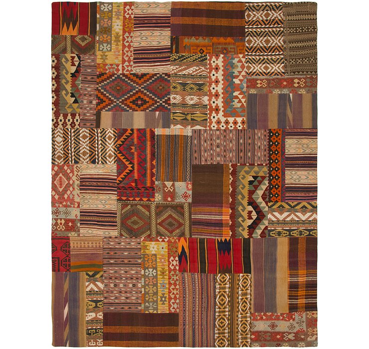 10' x 13' Kilim Patchwork Rug