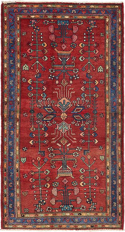 Red 3 4 X 6 9 Hamedan Persian Runner Rug Rugs Erugs Main Image Of Rug