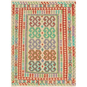 5' 5 x 6' Kilim Maymana Rug