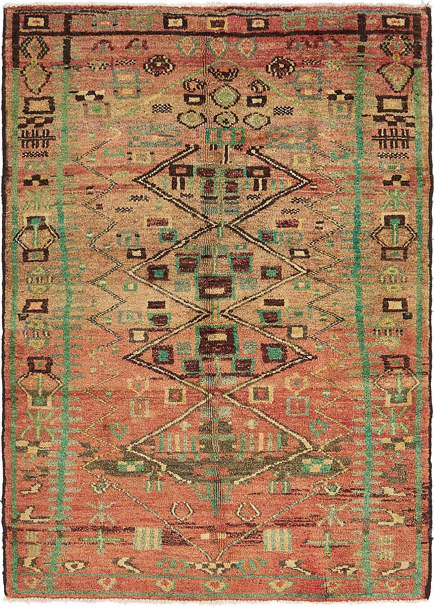 Rust Red 4' 2 x 6' Shiraz Persian Rug eSaleRugs