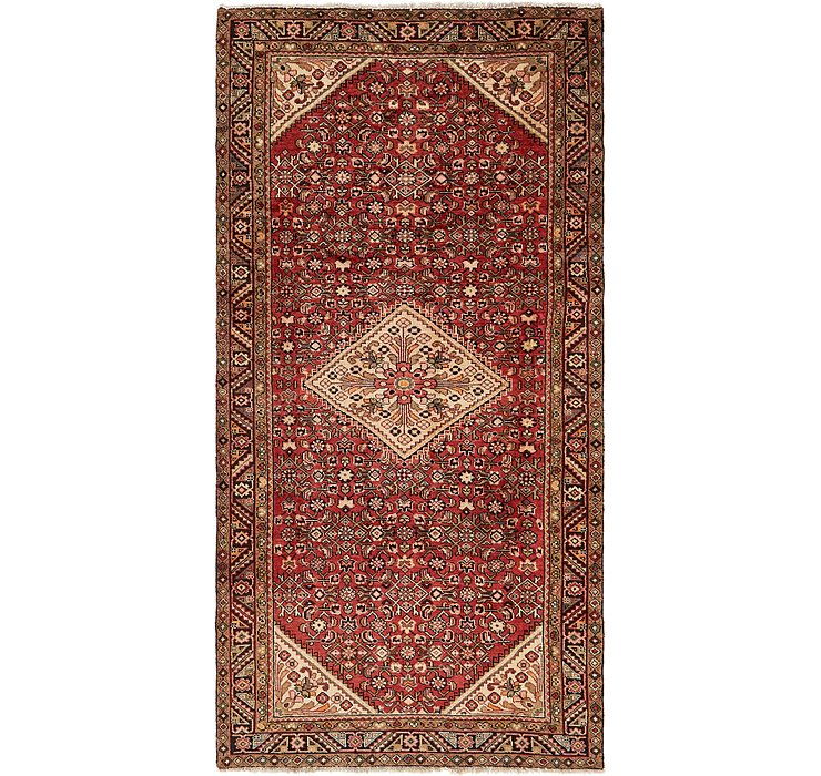 4' 9 x 10' Hossainabad Persian Run...