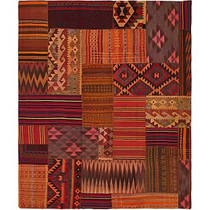 8' x 9' 9 Kilim Patchwork Rug