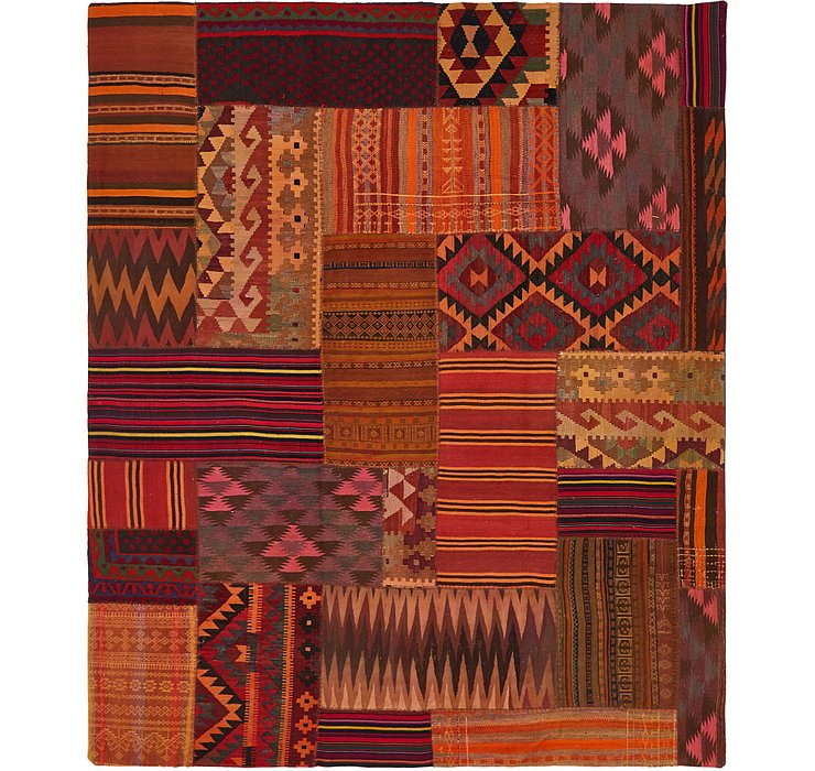 8' x 9' 9 Kilim Patchwork Rug
