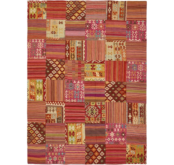 7' 10 x 10' 10 Kilim Patchwork Rug