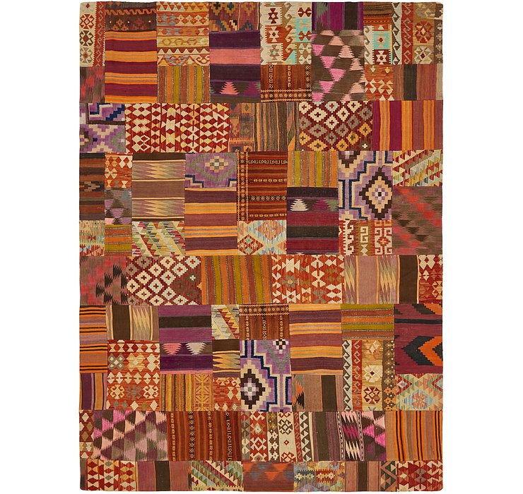 8' 5 x 11' 5 Kilim Patchwork Rug