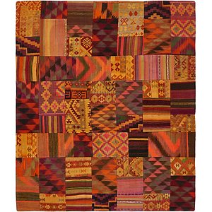 Unique Loom 8' 2 x 9' 7 Kilim Patchwork Rug
