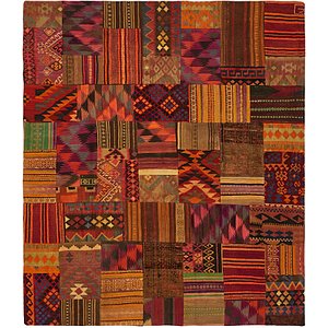 8' 2 x 9' 6 Kilim Patchwork Rug