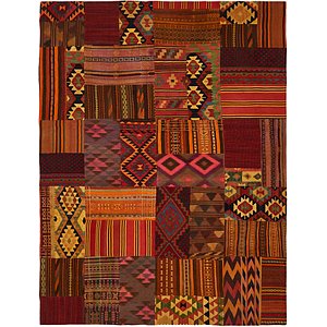 9' 8 x 13' Kilim Patchwork Rug