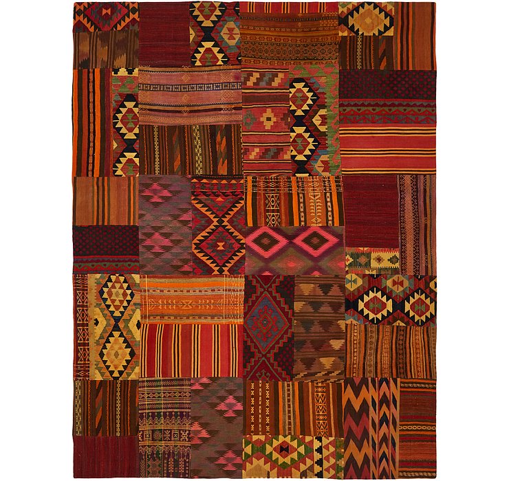 9' 8 x 13' Kilim Patchwork Rug