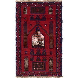 2' 7 x 4' 7 Balouch Persian Rug