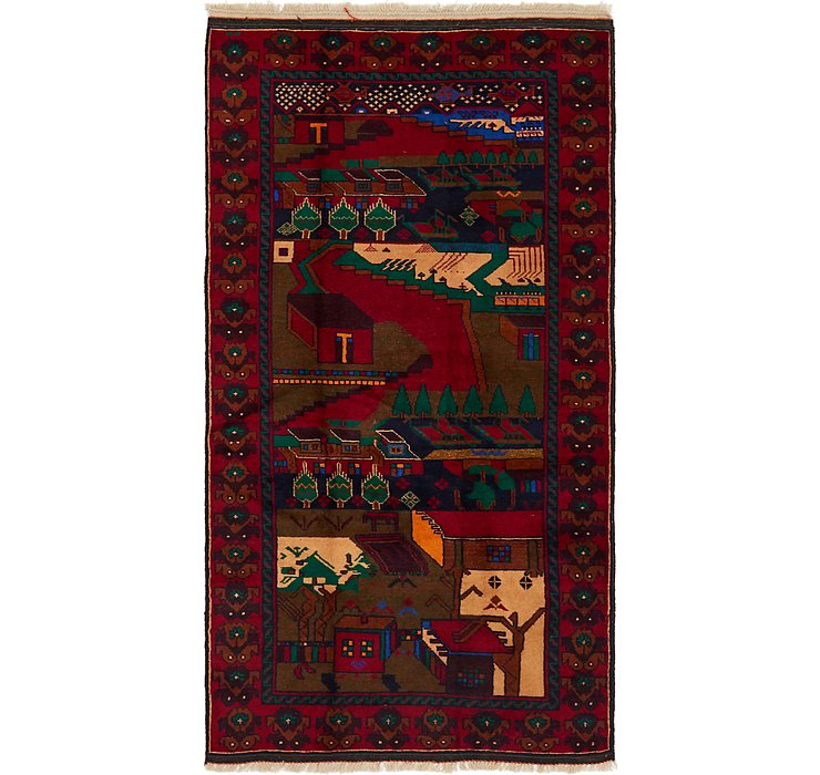 3' 5 x 6' 7 Balouch Persian Rug