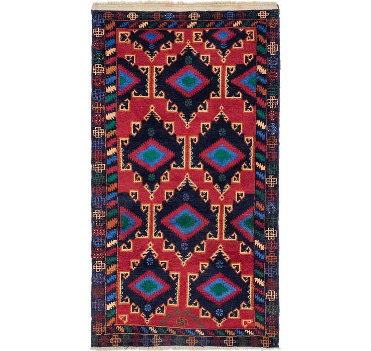 3' 7 x 6' 7 Balouch Persian Rug