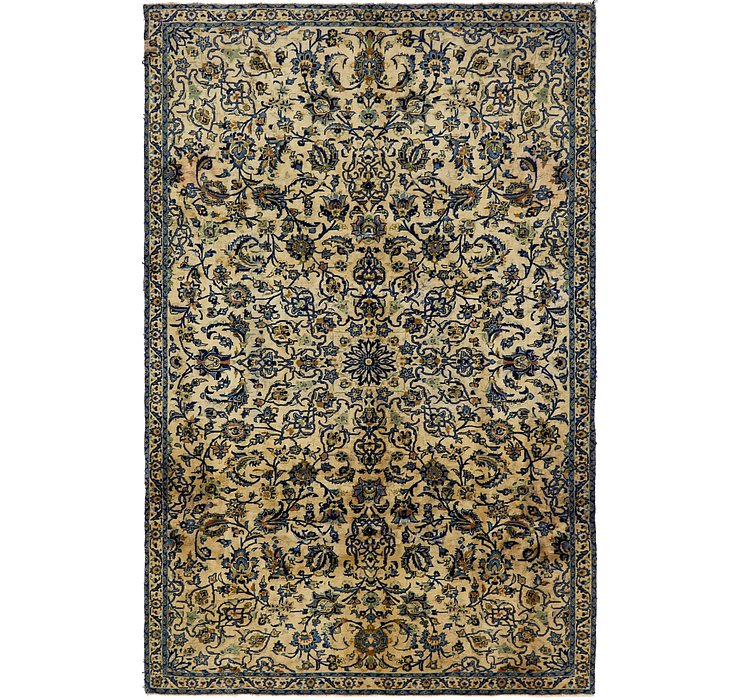 7' x 10' 8 Kashan Persian Rug