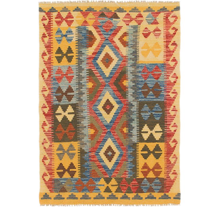 3' 7 x 5' 2 Kilim Maymana Rug