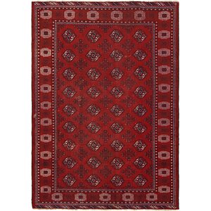 HandKnotted 6' 7 x 9' 6 Torkaman Persian Rug
