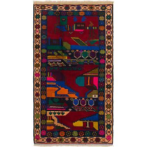 HandKnotted 3' 4 x 6' 3 Balouch Persian Rug