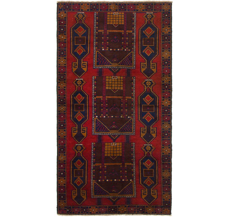 3' 4 x 6' 6 Balouch Persian Rug