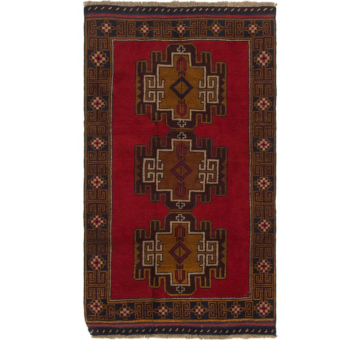 3' 6 x 6' Balouch Persian Rug