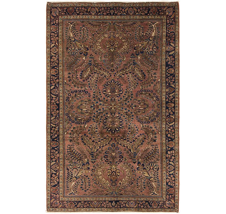 4' x 6' 4 Sarough Persian Rug