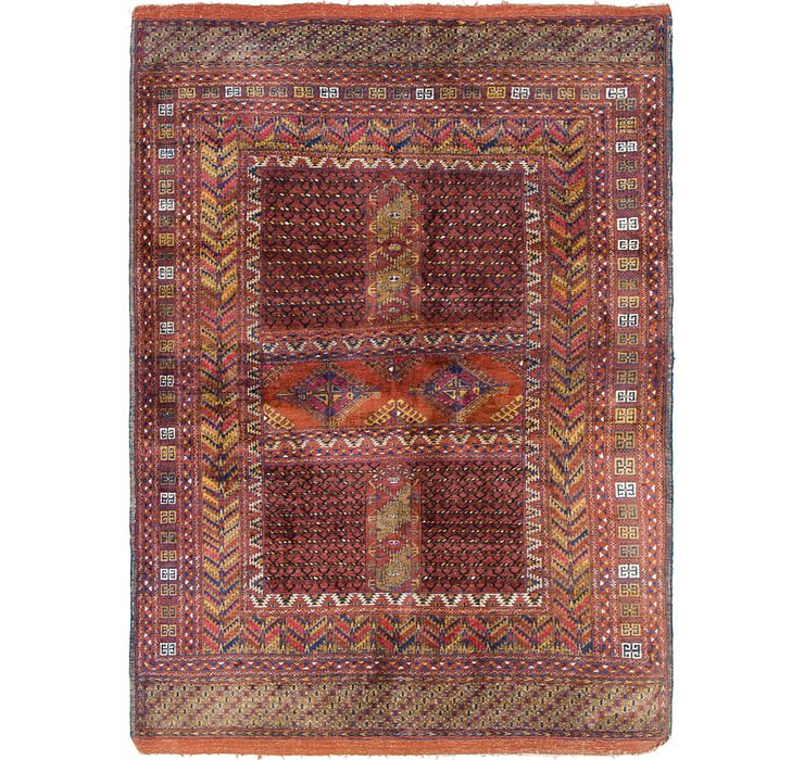 HandKnotted 4' 2 x 5' 8 Bokhara Oriental Rug