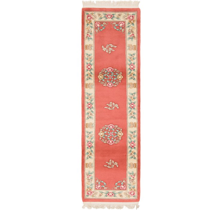 2' 7 x 10' Carved Pekin Runner Rug