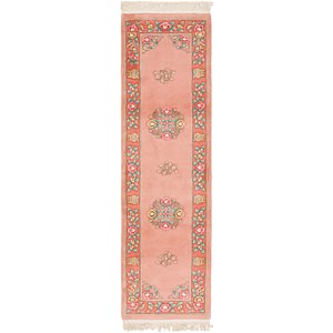 2' 7 x 9' 10 Carved Pekin Runner Rug
