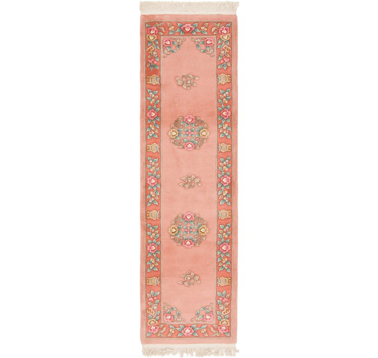 2' 7 x 9' 10 Carved Pekin Runner Rug