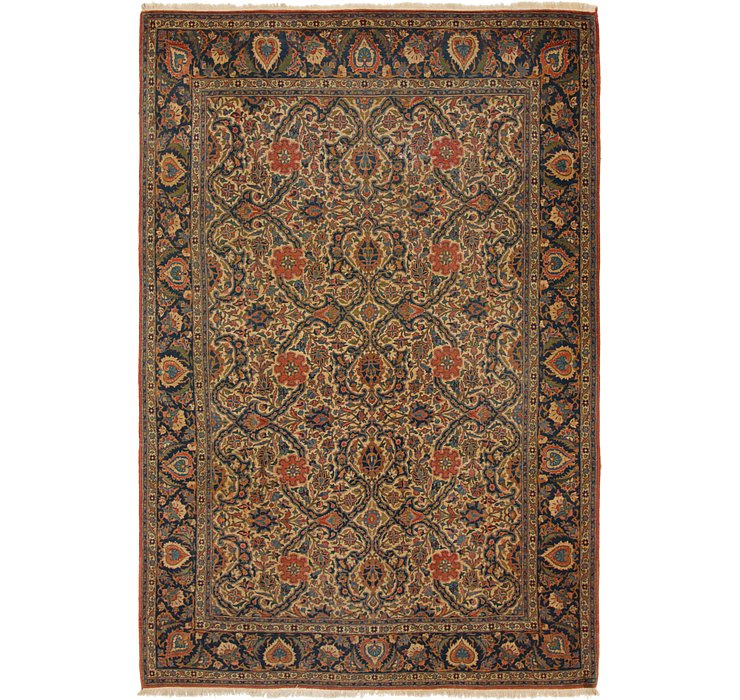7' 3 x 10' 9 Kashan Persian Rug