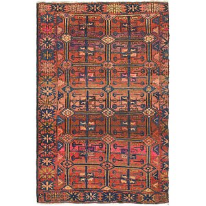 4' 10 x 7' 8 Hamedan Persian Rug