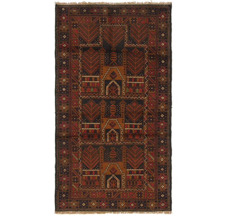 3' 5 x 6' 2 Balouch Persian Rug