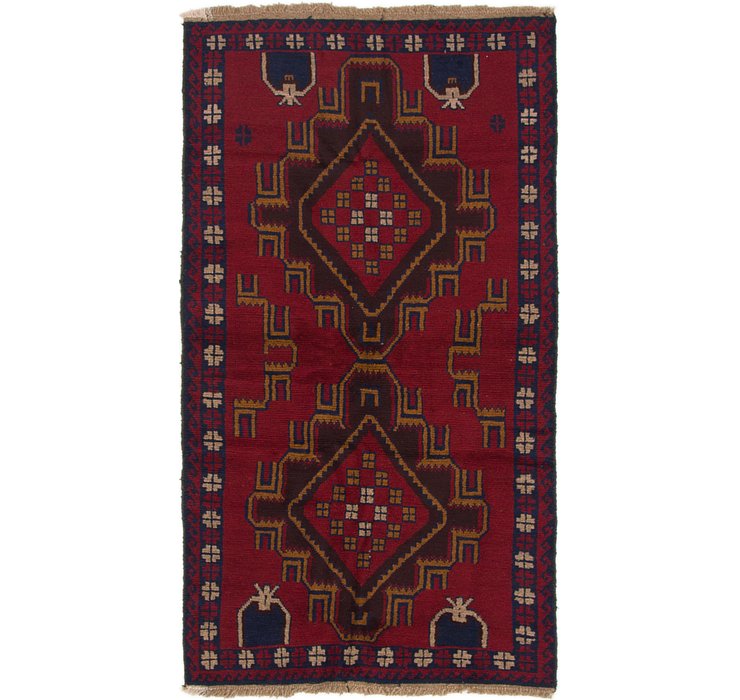 3' 5 x 6' 2 Balouch Persian Rug