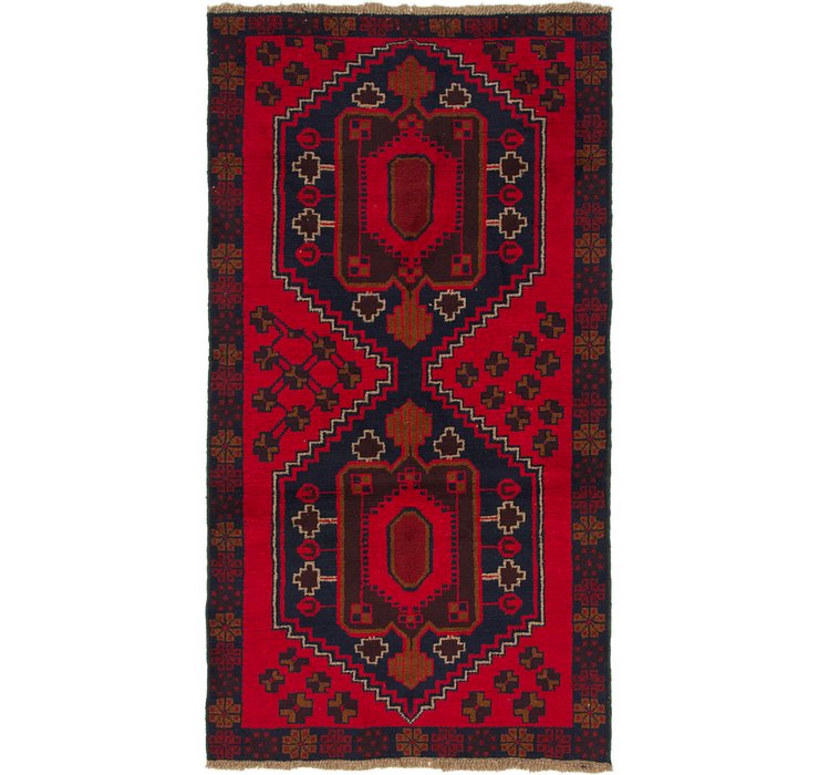 3' 7 x 6' 6 Balouch Persian Rug