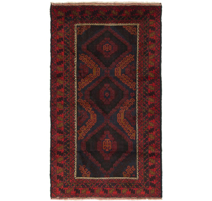 3' 9 x 6' 8 Balouch Persian Rug