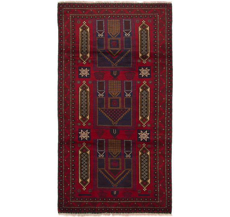 3' 7 x 6' 7 Balouch Persian Rug