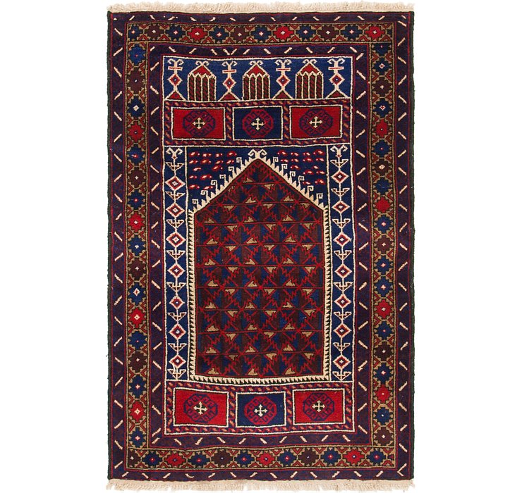 3' x 4' 10 Balouch Persian Rug